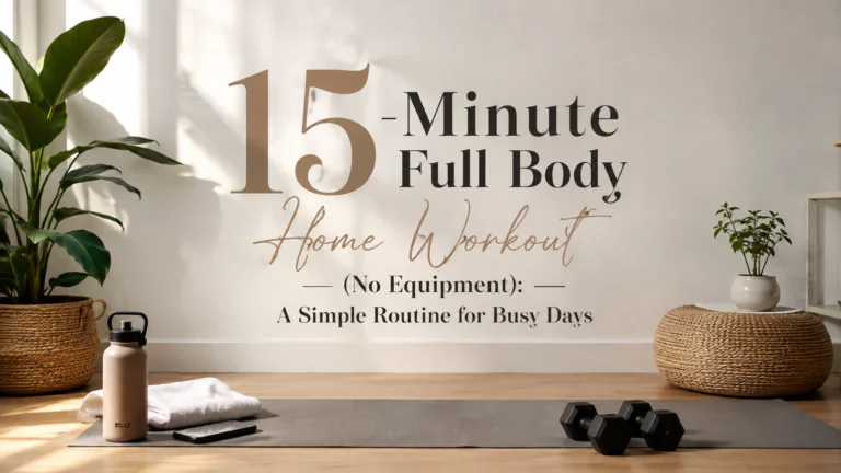 15-Minute Full Body Home Workout (No Equipment) A Simple Routine for Busy Days