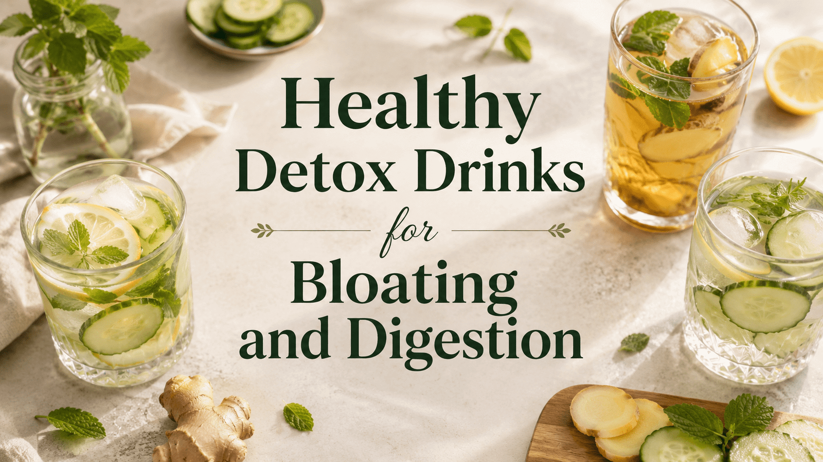 Healthy Detox Drinks for Bloating and Digestion